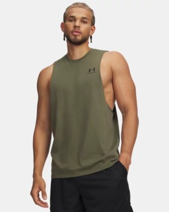 Cut-Off-Tanktop mit Ausschnitt links auf der Brust