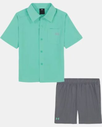 Einfarbiges Fisch-Shirt & Shorts-Set Einfarbiges Fisch-Shirt & Shorts-Set