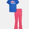 Glitzerlogo & Seitenstreifen Kurzarm- & Yogahosen-Set für Kleinkinder Glitzerlogo & Seitenstreifen Kurzarm- & Yogahosen-Set für Kleinkinder