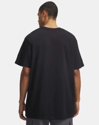 Herren-Kurzarm-Shirt mit gesticktem UA-Logo, schweres Material
