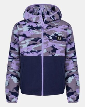 Hoodie mit Blockdruck und durchgehendem Reißverschluss