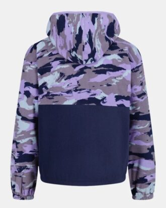 Hoodie mit Blockdruck und durchgehendem Reißverschluss
