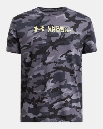 Kurzarm-Shirt mit Allover-Camouflage-Print
