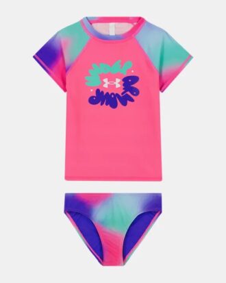 Kurzärmeliges Rashguard & Bikini-Set