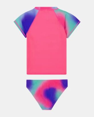 Kurzärmeliges Rashguard & Bikini-Set