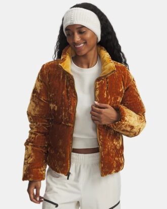 Limitless Daunen-Pufferjacke aus Samt