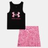 Logo Printed Stretch Little Tank & Skort Set