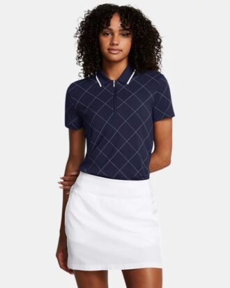 Premier Zip Windowpane Polo