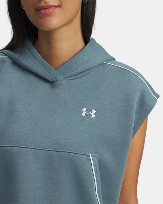 Rival Fleece Piped Sleeveless Hoodie Rival Fleece Piped Sleeveless Hoodie