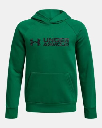 Rival Fleece Wordmark Print Fill Hoodie