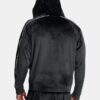 Velours-Hoodie mit durchgehendem Reißverschluss