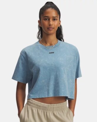 Washed Logo Boxy Crop Kurzarm