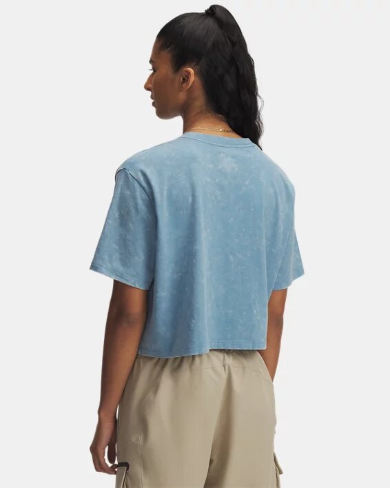 Washed Logo Boxy Crop Kurzarm Washed Logo Boxy Crop Kurzarm